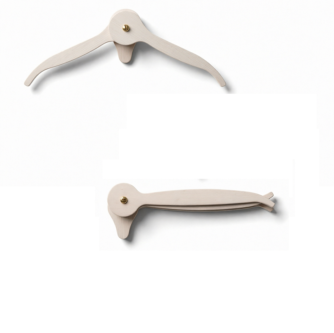 Casanova White – wall-mounted hanger and trousers holder in White-finished wood