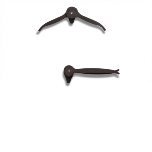 Casanova Black – wall-mounted hanger and trousers holder in Wengé-finished wood